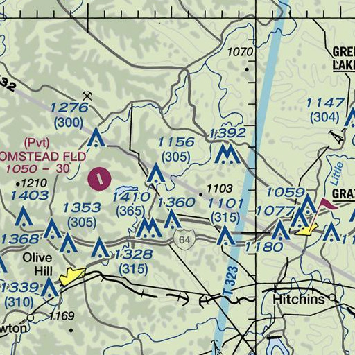 FAA VFR chart of Elk Lick, KY