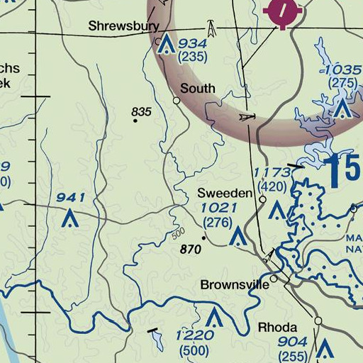 FAA VFR chart of Sunfish Creek, KY