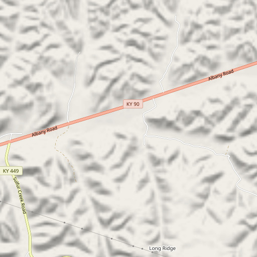 OpenStreetMap map of Vaughn Creek, KY