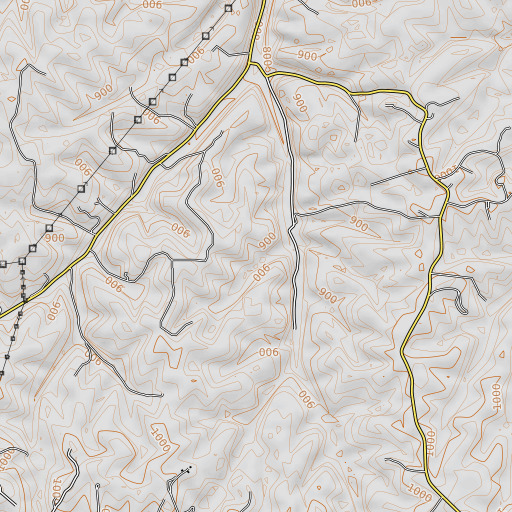 OpenTopoMap map of Garrard County, KY