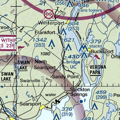 FAA VFR chart of Hawes Stream, ME