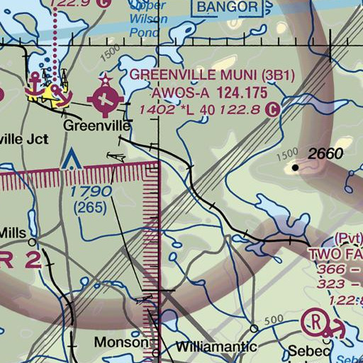FAA VFR chart of Indian Stream, ME