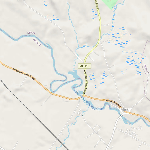 OpenStreetMap map of Morgan Brook, ME