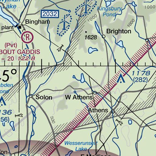 FAA VFR chart of Mud Pond, ME