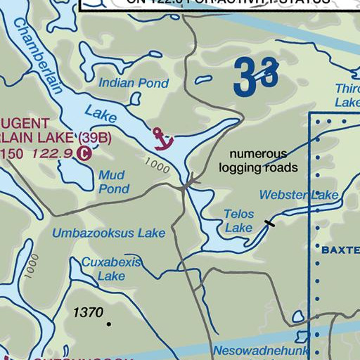 FAA VFR chart of Throughfare Campsite, ME