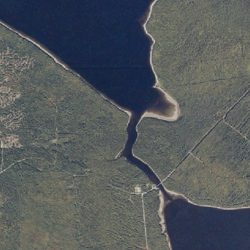 Aerial imagery of Throughfare Campsite, ME