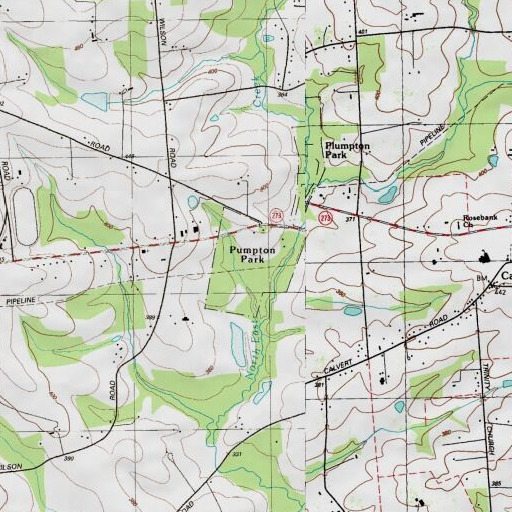 USGS 24K topo map of Pumpton County Park, MD
