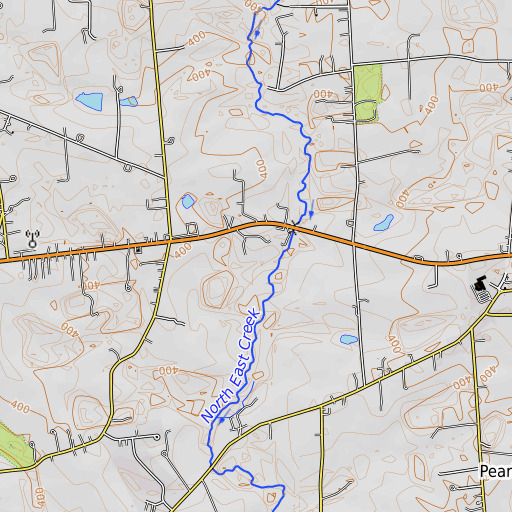 OpenTopoMap map of Pumpton County Park, MD
