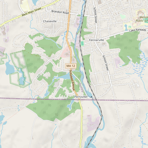 OpenStreetMap map of Stocking Mill Dam, MA