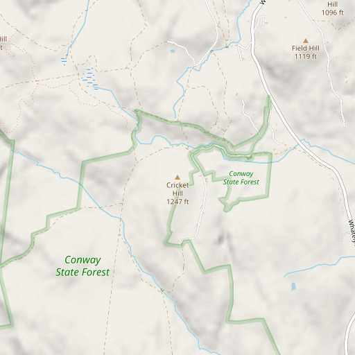 OpenStreetMap map of Cricket Hill, MA