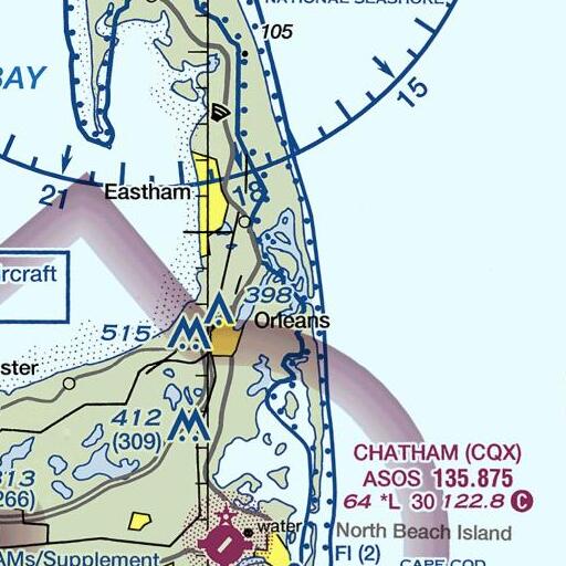 FAA VFR chart of Weeset Point, MA
