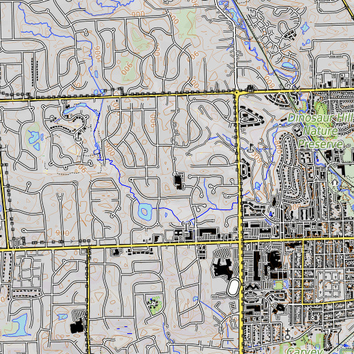 OpenTopoMap map of Long Meadow School, MI