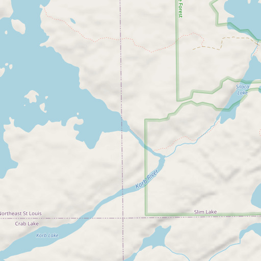 OpenStreetMap map of Korb River, MN