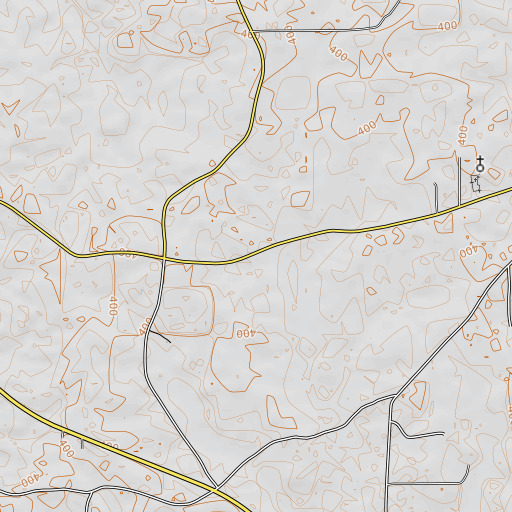 OpenTopoMap map of Bates School (historical), MS