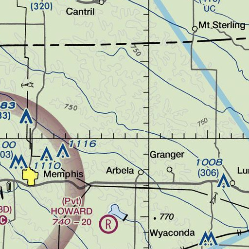 FAA VFR chart of Daggs Branch, MO