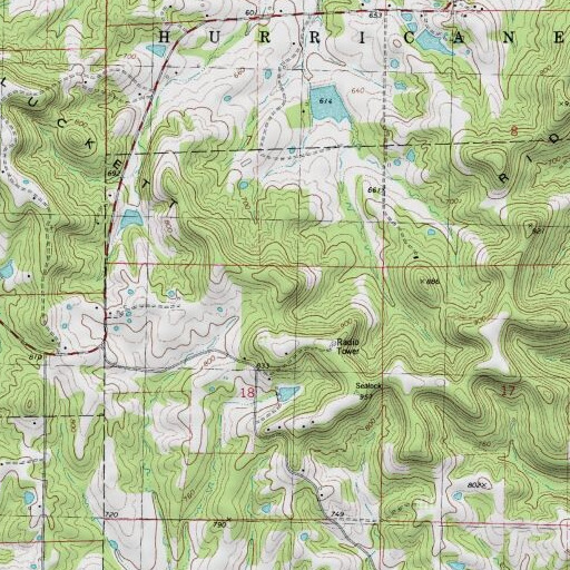 USGS 24K topo map of Luckett Ridge, MO