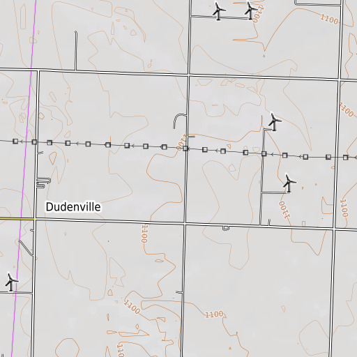 OpenTopoMap map of Ackley School (historical), MO