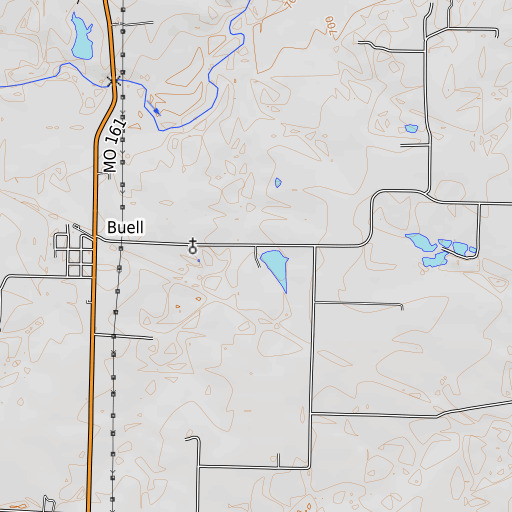 OpenTopoMap map of White Lake Dam, MO