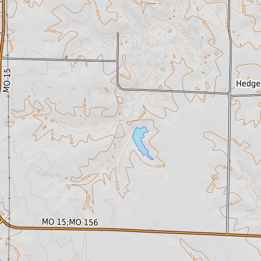 OpenTopoMap map of Douglas Lake Dam, MO
