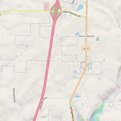 OpenStreetMap map of Morris Lake, AR