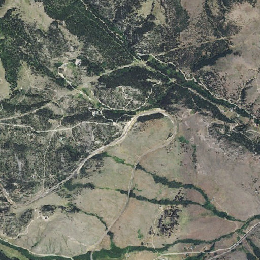 Aerial imagery of Iron Ridge, MT