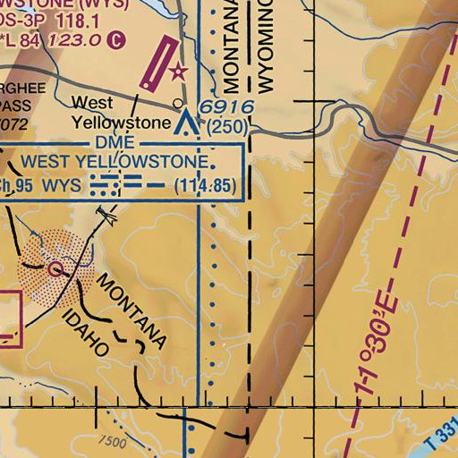 FAA VFR chart of Jack Straw Basin, MT