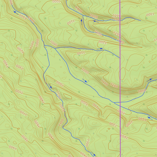 OpenTopoMap map of Jack Straw Basin, MT