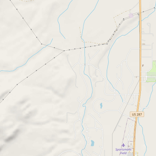 OpenStreetMap map of 05S01W28DCA_01 Spring, MT