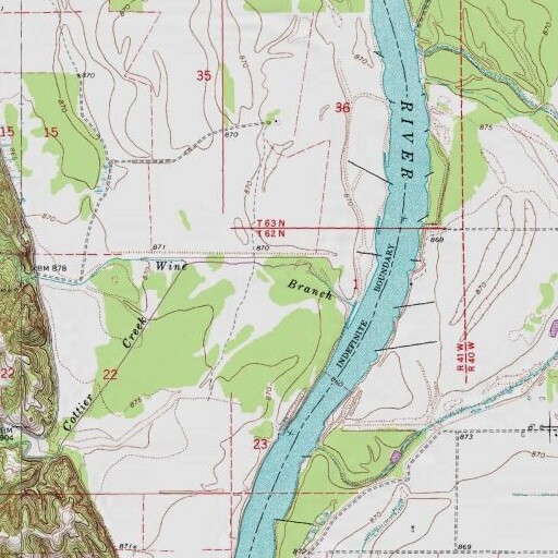 USGS 24K topo map of Cottier Creek, NE