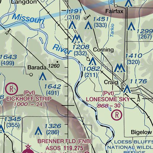 FAA VFR chart of Cottier Creek, NE