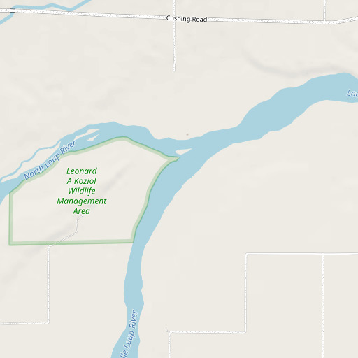 OpenStreetMap map of North Loup River, NE