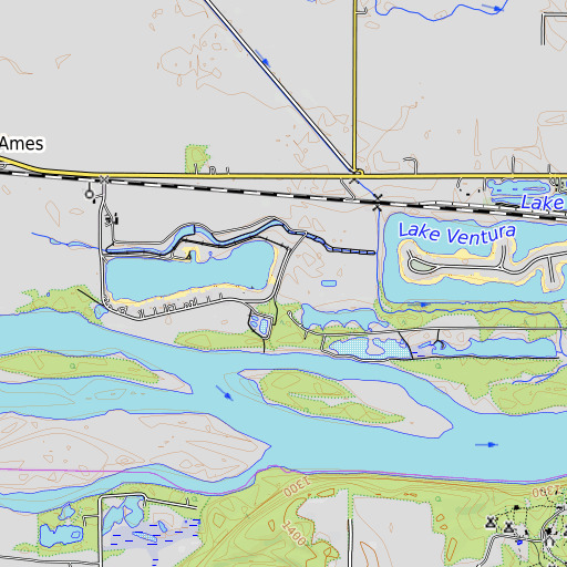 OpenTopoMap map of North Pit, NE