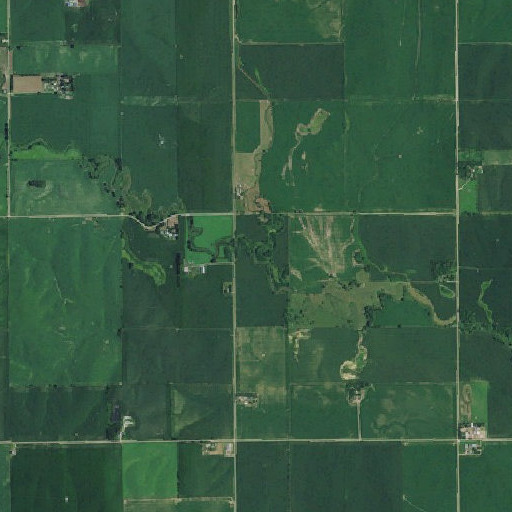 Aerial imagery of North Shell Creek, NE