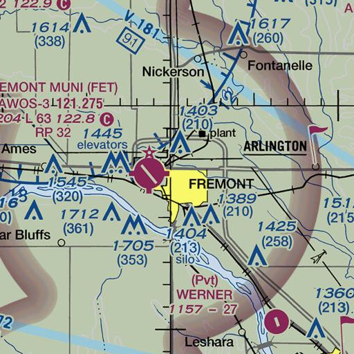 FAA VFR chart of Northside Elementary School, NE
