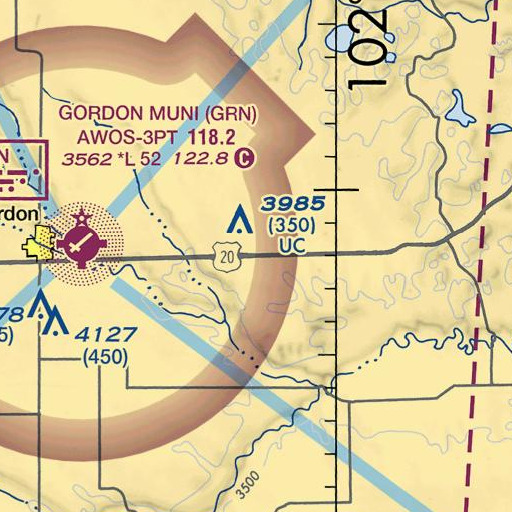 FAA VFR chart of Northwest Cherry School, NE