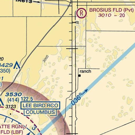 FAA VFR chart of Nowak Ranch, NE
