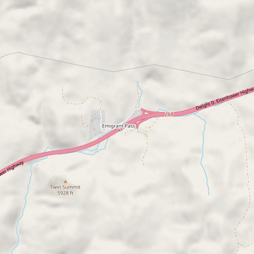 OpenStreetMap map of Highway Spring, NV