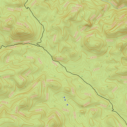 OpenTopoMap map of Indian Basin, NV