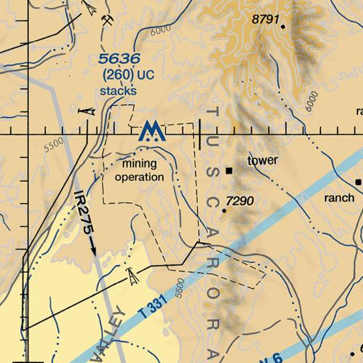 FAA VFR chart of Little Boulder Basin, NV
