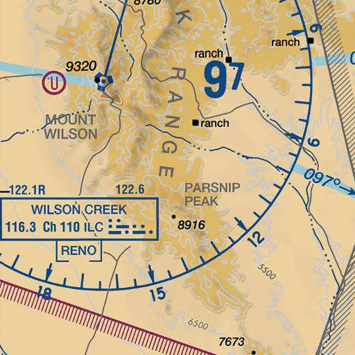 FAA VFR chart of Middle Cole Spring, NV