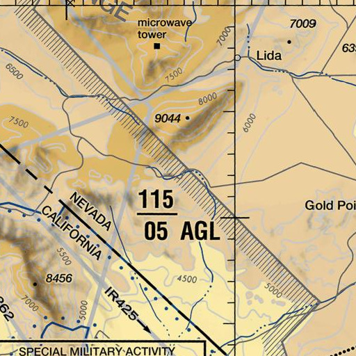 FAA VFR chart of Senner (historical), NV