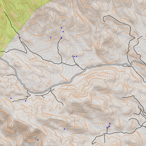 OpenTopoMap map of Senner (historical), NV