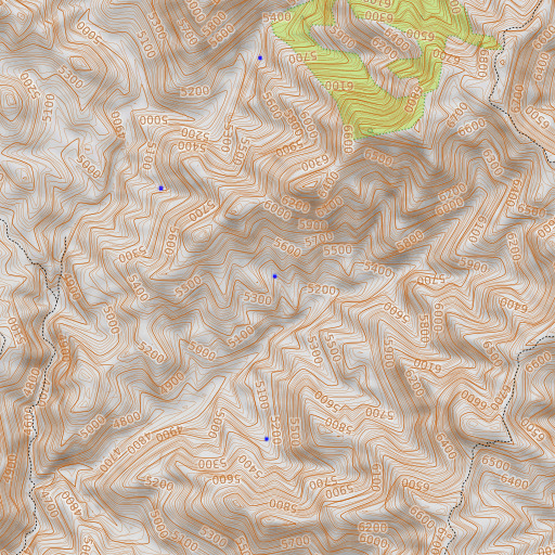 OpenTopoMap map of Negro Spring, AZ