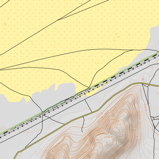OpenTopoMap map of Trego, NV