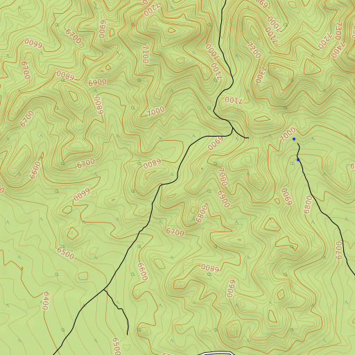 OpenTopoMap map of Upper Meloy Summit, NV