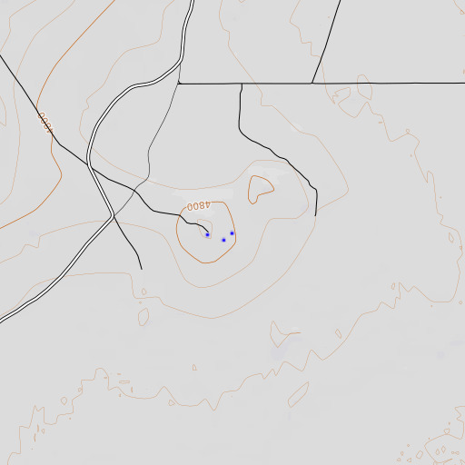 OpenTopoMap map of Warm Spring, NV