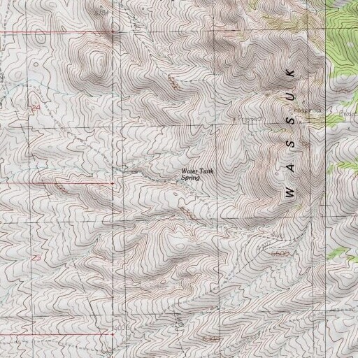 USGS 24K topo map of Abraham Spring, NV