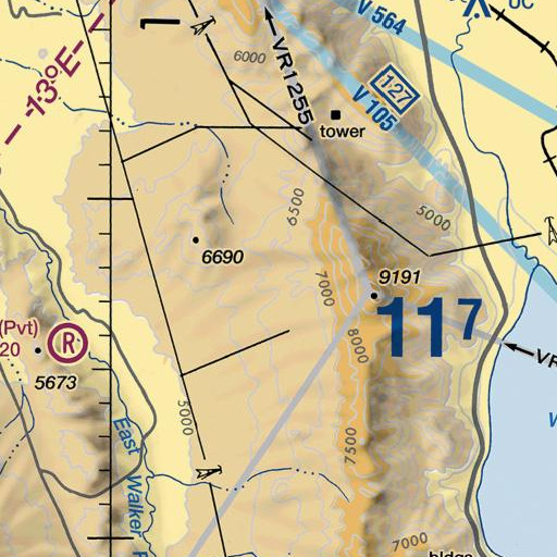 FAA VFR chart of Abraham Spring, NV