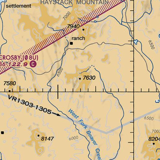 FAA VFR chart of Wild Horse Mountain, NV