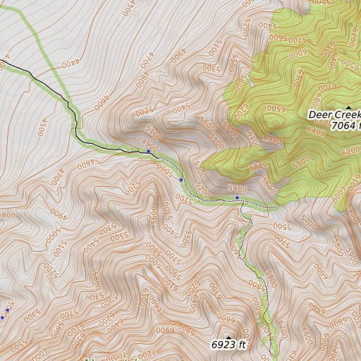 OpenTopoMap map of Willow Springs, NV